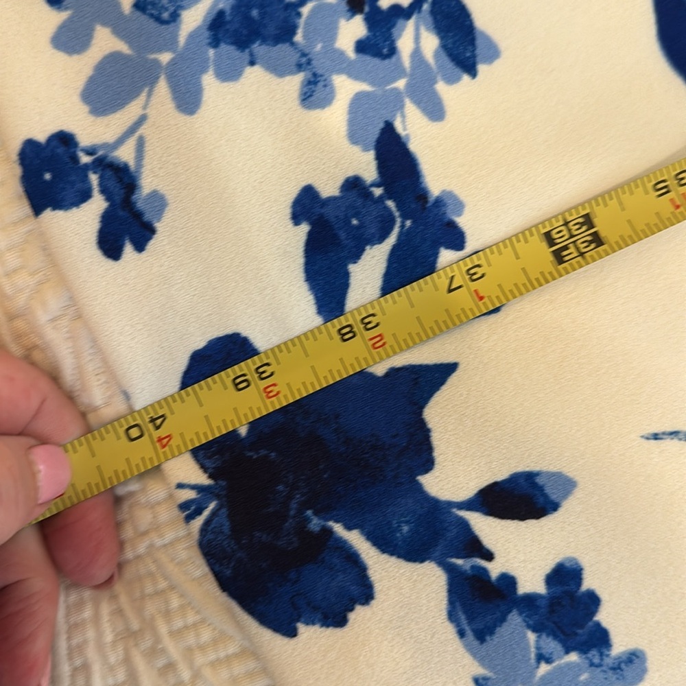 Ralph Lauren Dress White with Blue Flowers-  A-line - Picture 6 of 8